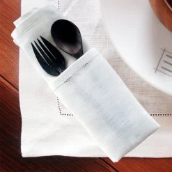 FLAXBURY 100% Organic Linen Hemstitched Placemats & Napkins Set - Eco-Friendly Kitchen & Dining Essentials 25 Vendor-unknown Kitchen FLAXBURY 100% Organic Linen Hemstitched Placemats & Napkins