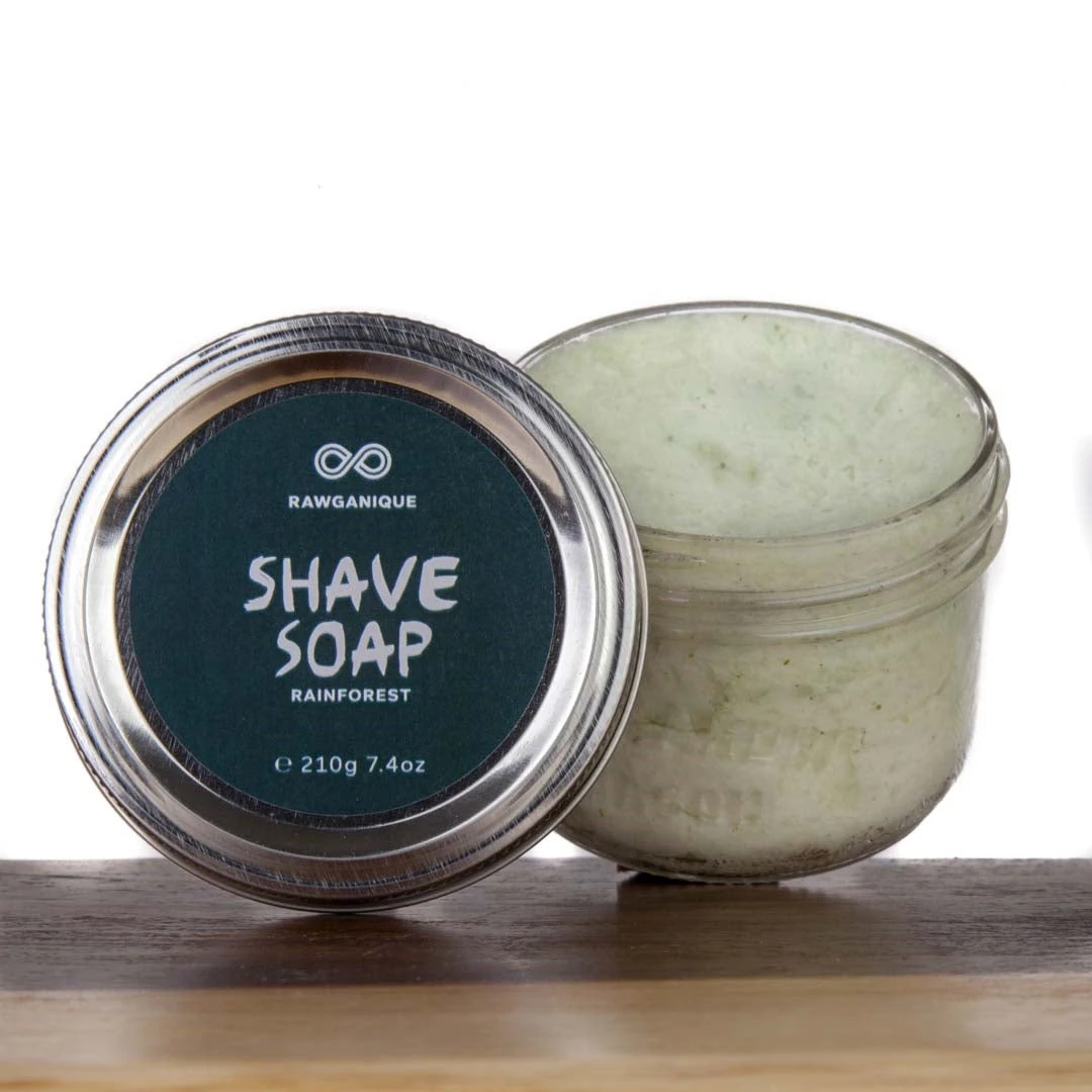 Organic Shave Soap 210ml in Glass Jar - Premium BedBath & Bodycare Essential 1 Vendor-unknown Organic Shave Soap 210ml Glass Jar BedBath