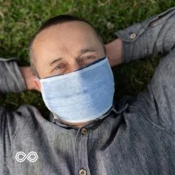 Vendor-unknown Face Coverings CLEARBROOK 2-Layer Reversible Hemp - Organic Cotton Face Mouth Mask With Filter Pocket (Elastic-Free) (Washable)