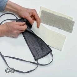 Vendor-unknown Face Coverings CLEARBROOK 2-Layer Reversible Hemp - Organic Cotton Face Mouth Mask With Filter Pocket (Elastic-Free) (Washable)