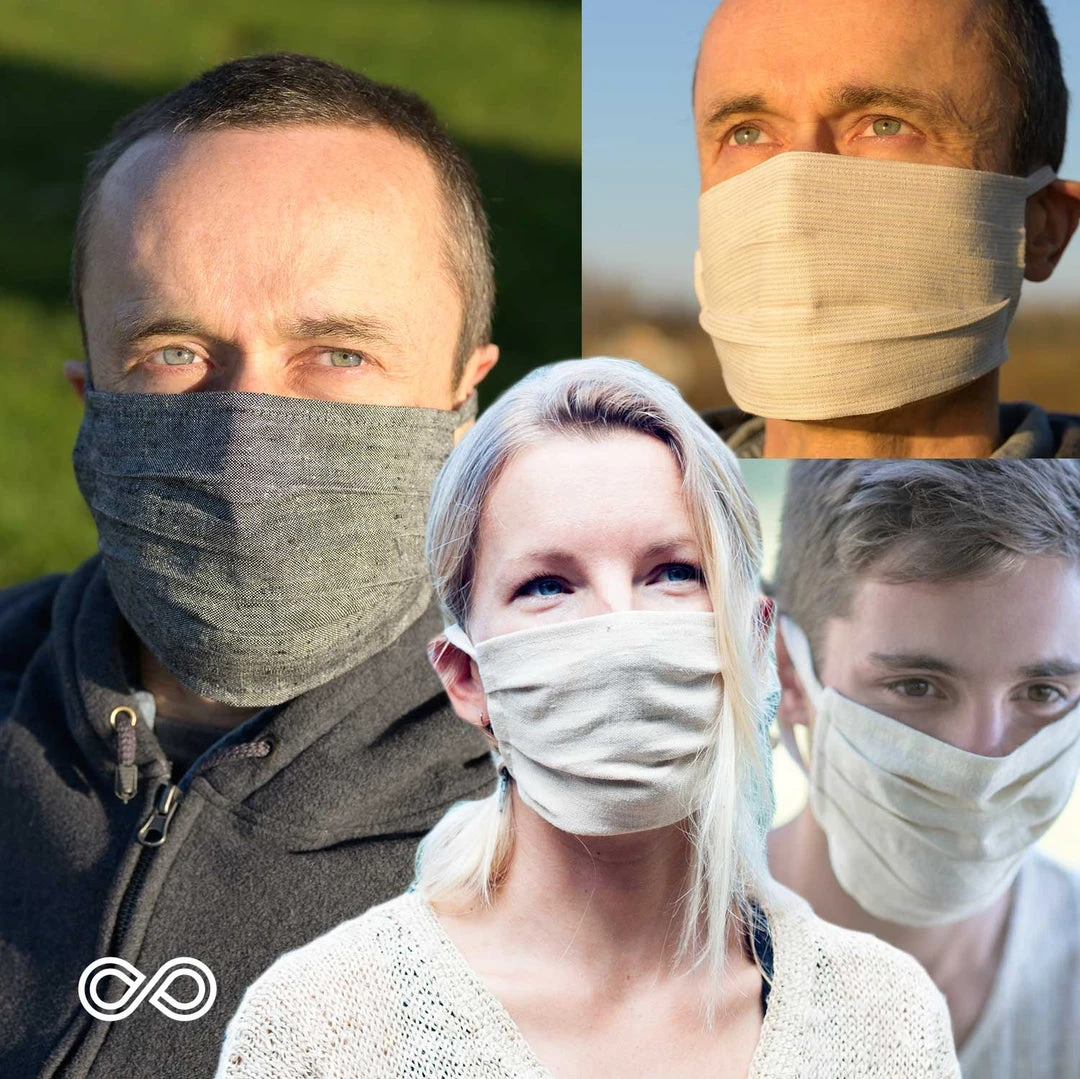 SCHOENBERG 100% Hemp Elastic-Free Face Mask | Eco-Friendly & Breathable Face Covering 6 Vendor-unknown Face Coverings SCHOENBERG 100% Hemp Face Mask Mouth Mask (Elastic-free)