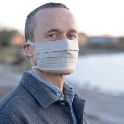 Vendor-unknown CICERO 100% Organic Linen Face Mask Mouth Mask (Elastic-free)