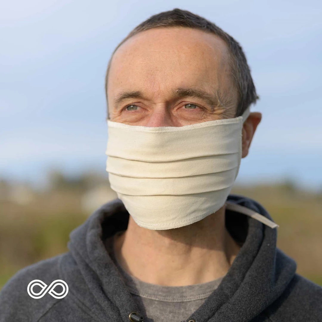 EVERIDGE 2-Layer Reversible Organic Linen & Cotton Face Mask - Elastic-Free, Washable, Filter Pocket 11 Vendor-unknown Face Coverings EVERIDGE 2-Layer Reversible Organic Linen - Org Cotton Face Mouth Mask With Filter Pocket (Elastic-Free) (Washable)