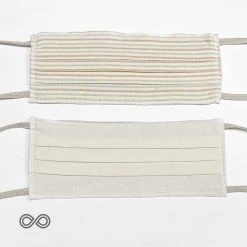 EVERIDGE 2-Layer Reversible Organic Linen & Cotton Face Mask - Elastic-Free, Washable, Filter Pocket 13 Vendor-unknown Face Coverings EVERIDGE 2-Layer Reversible Organic Linen - Org Cotton Face Mouth Mask With Filter Pocket (Elastic-Free) (Washable)
