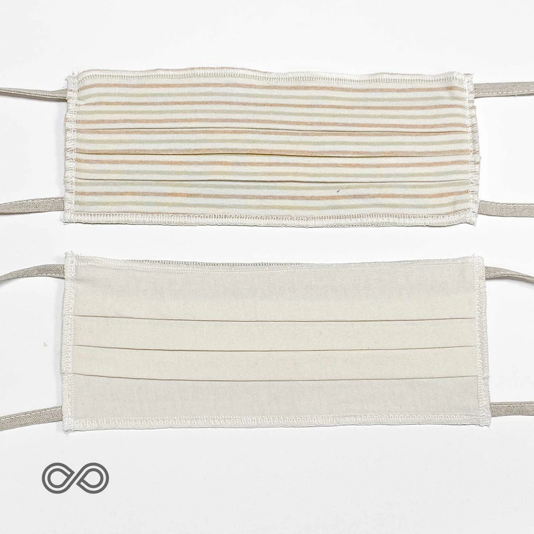 EVERIDGE 2-Layer Reversible Organic Linen & Cotton Face Mask - Elastic-Free, Washable, Filter Pocket 3 Vendor-unknown Face Coverings EVERIDGE 2-Layer Reversible Organic Linen - Org Cotton Face Mouth Mask With Filter Pocket (Elastic-Free) (Washable)