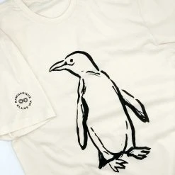 T-Shirts PUREVALLEY 100% Organic Prima Cotton Printed T-Shirt (EU) - Penguin (Unisex)