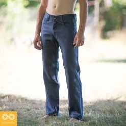 Vendor-unknown Saint Germain Slim Straight 100% Hemp Jeans Bottoms