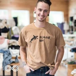 T-Shirts SONOMA Printed 100% Organic Cotton T-shirt (Made In USA) (Unisex) (Orca) Women