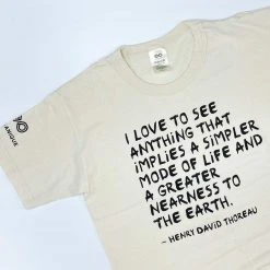 T-Shirts Tops SONOMA Printed 100% Organic Cotton T-shirt Made In USA (Unisex) - Thoreau