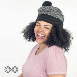 Vendor-unknown MATISSE 100% Organic Linen Winter Pompom Hat (Unisex) Hats