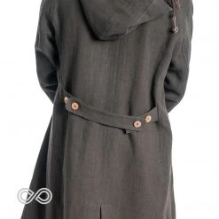 DA VINCI COAT Organic Hemp Hooded Coat - Black | Eco-Friendly Warmwear for Men & Women 39 Vendor-unknown Warmwear & Outerwear DA VINCI COAT Organic Hemp Hooded Coat Lined With Organic Cotton Fleece (Black)