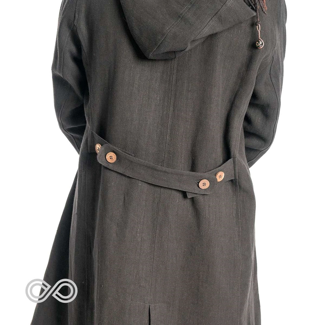 DA VINCI COAT Organic Hemp Hooded Coat - Black | Eco-Friendly Warmwear for Men & Women 16 Vendor-unknown Warmwear & Outerwear DA VINCI COAT Organic Hemp Hooded Coat Lined With Organic Cotton Fleece (Black)
