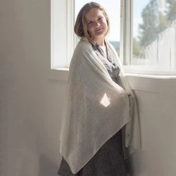 Mt RAINIER 100% Organic Hemp Knit Shawl Wrap Scarf - Lightweight & Silky (28" X 77") for Women 21 Vendor-unknown Mt RAINIER 100% Organic Hemp Knit Shawl / Wrap / Scarf (28