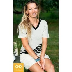 T-Shirts AUVERGNE V Neck 100% Organic Hemp Tee Tops