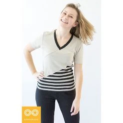 T-Shirts AUVERGNE V Neck 100% Organic Hemp Tee Tops