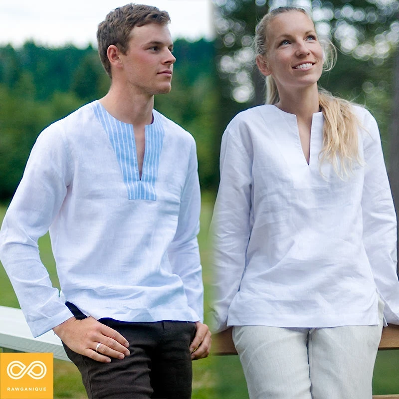 Organic Linen Meditation Shirt for Men & Women - Comfortable & Eco-Friendly Tops 2 Vendor-unknown Organic Linen Meditation Shirt Shirts