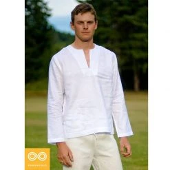 Organic Linen Meditation Shirt for Men & Women - Comfortable & Eco-Friendly Tops 10 Vendor-unknown Organic Linen Meditation Shirt Shirts