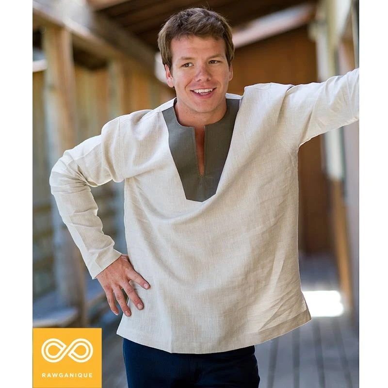 Organic Linen Meditation Shirt for Men & Women - Comfortable & Eco-Friendly Tops 5 Vendor-unknown Organic Linen Meditation Shirt Shirts