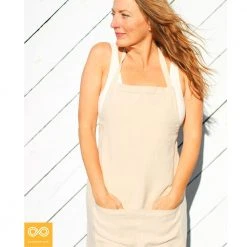 BEAUCHAMP Organic Hemp Chef's Apron - Adjustable Neck Strap, Professional Kitchen Apron 17 Vendor-unknown BEAUCHAMP Organic Hemp Professional Chef's Apron With Adjustable Neckstrap