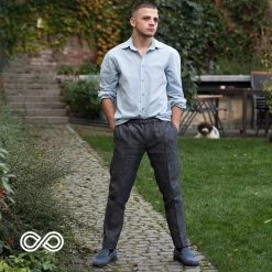 Vendor-unknown PARK PLACE 100% Organic Cotton Long-Sleeve Dress Shirt Men