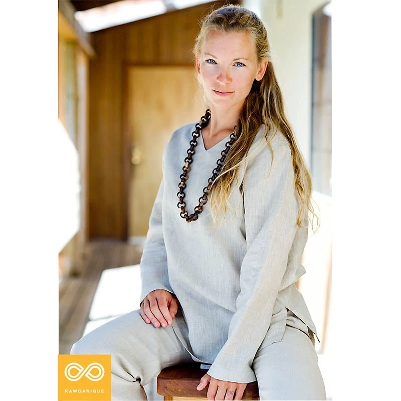 Vendor-unknown Women's Mindful Hemp Shirt - Eco-Friendly & Comfortable 2 Vendor-unknown Women Mindful Hemp Shirt