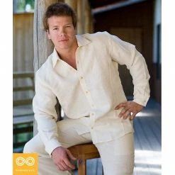 Vendor-unknown Offers Chance No-Pocket Long-Sleeve Hemp Oxford Shirt (Discontinued Closeout)