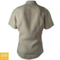 Vendor-unknown Downing Short-Sleeve Hemp Shirt (With Pocket) (Natural Color) Men