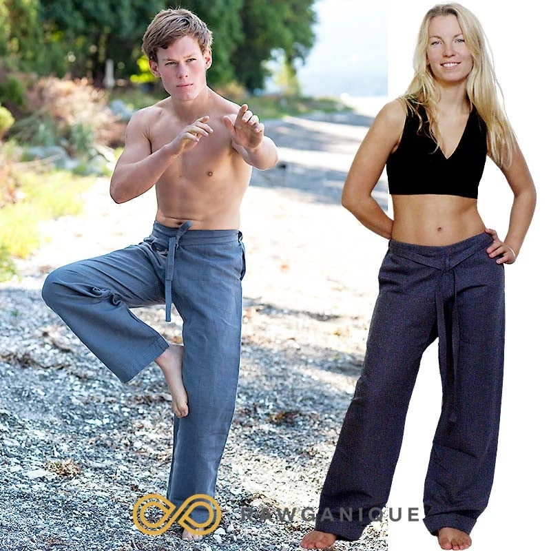 MORIO 100% Hemp Karate Gi Pants - Unisex Elastic-Free Trousers for Men & Women 2 Vendor-unknown Trousers & Jeans MORIO 100% Hemp Karate Gi Pants (Unisex)