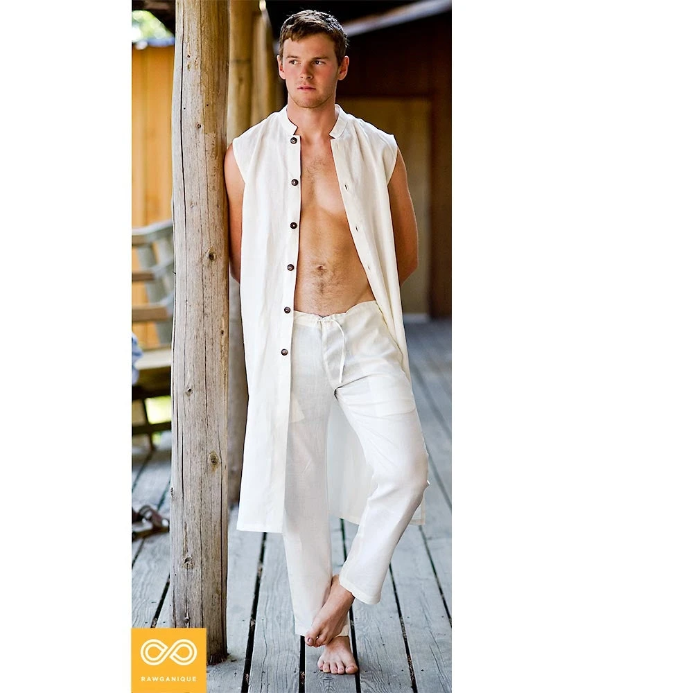 MARCO POLO Sleeveless Hemp Tunic for Women & Men - Eco-Friendly Unisex Tunic Top 7 Vendor-unknown MARCO POLO Sleeveless Hemp Tunic (Unisex) Tops