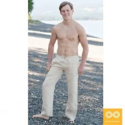 Vendor-unknown Emerald Coast Elastic-free Organic Linen Meditation Pants