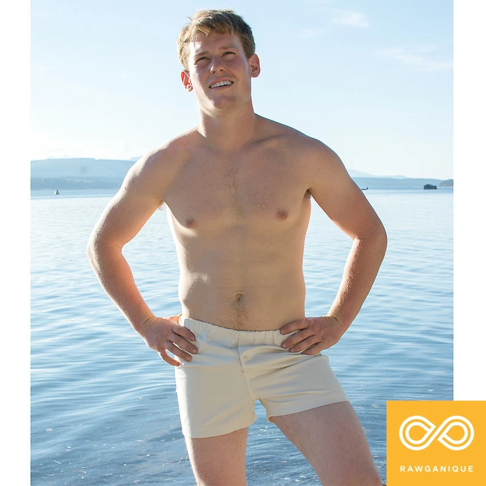 WHITBY 100% Organic Cotton Twill Boxers for Men - Comfortable & Eco-Friendly Underwear 6 Vendor-unknown WHITBY 100% Organic Cotton Twill Boxers (OC Thread, Nut Button) Men