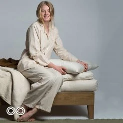 Vendor-unknown APPALACHIA Unisex Organic Cotton Pajamas Pecan Praline (Colorgrown Striped) Lingerie & Sleepwear
