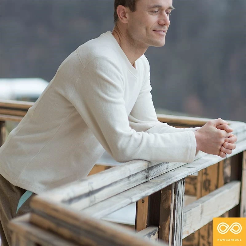 SEBASTOPOL Unisex 100% Organic Cotton V-Neck Fleece Sweatshirt - Soft & Eco-Friendly Warmwear 5 Vendor-unknown SEBASTOPOL 100% Organic Cotton V-Neck Fleece Sweatshirt (Unisex)