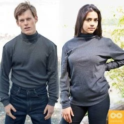 Vendor-unknown Women URBANA 100% Organic Cotton Ribbed Turtleneck Sweater (Unisex) (Discontinued)