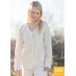 Vendor-unknown AVIGNON 100% Organic Prima Cotton Jersey Shirt / Lounge Top Women