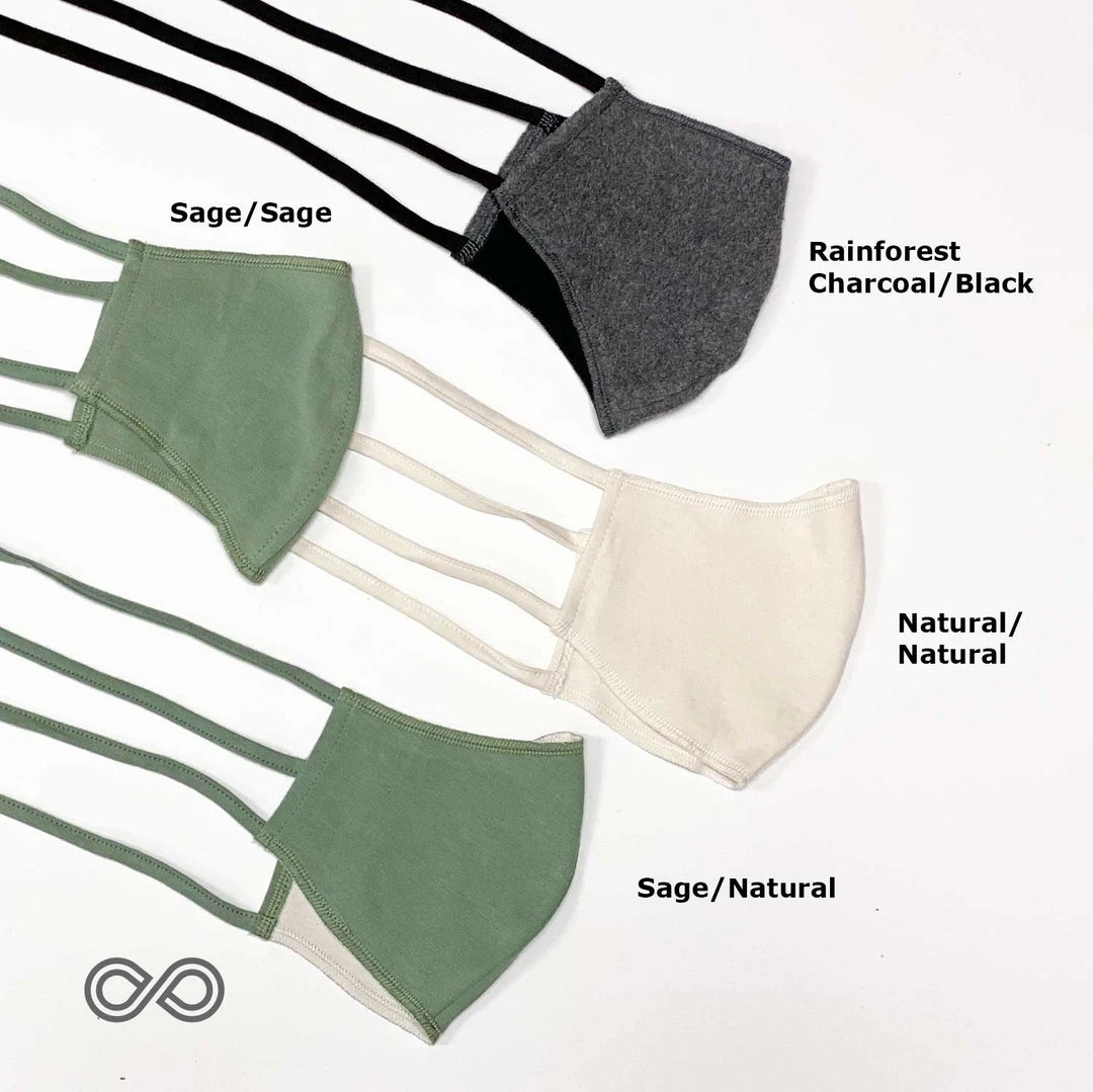 VIVALDI 2-Layer 100% Organic Cotton Face Mask - Elastic-Free, Washable, Filter Pocket - Eco-Friendly & Plastic-Free 15 Vendor-unknown ShoesBags&More VIVALDI 2-Layer 100% Organic Cotton Face Mask Mouth Mask With Filter Pocket (Elastic-Free) (Washable)