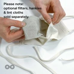 VIVALDI 2-Layer 100% Organic Cotton Face Mask - Elastic-Free, Washable, Filter Pocket - Eco-Friendly & Plastic-Free 32 Vendor-unknown ShoesBags&More VIVALDI 2-Layer 100% Organic Cotton Face Mask Mouth Mask With Filter Pocket (Elastic-Free) (Washable)