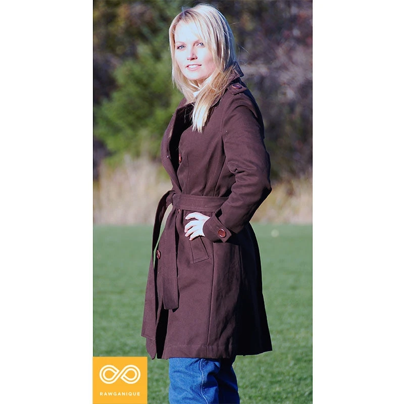 AUDREY Organic Cotton Trench Coat for Women - Eco-Friendly Warmwear & Outerwear 2 Vendor-unknown AUDREY Organic Cotton Trench Coat