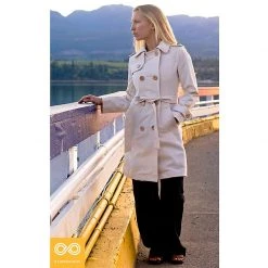 AUDREY Organic Cotton Trench Coat for Women - Eco-Friendly Warmwear & Outerwear 12 Vendor-unknown AUDREY Organic Cotton Trench Coat