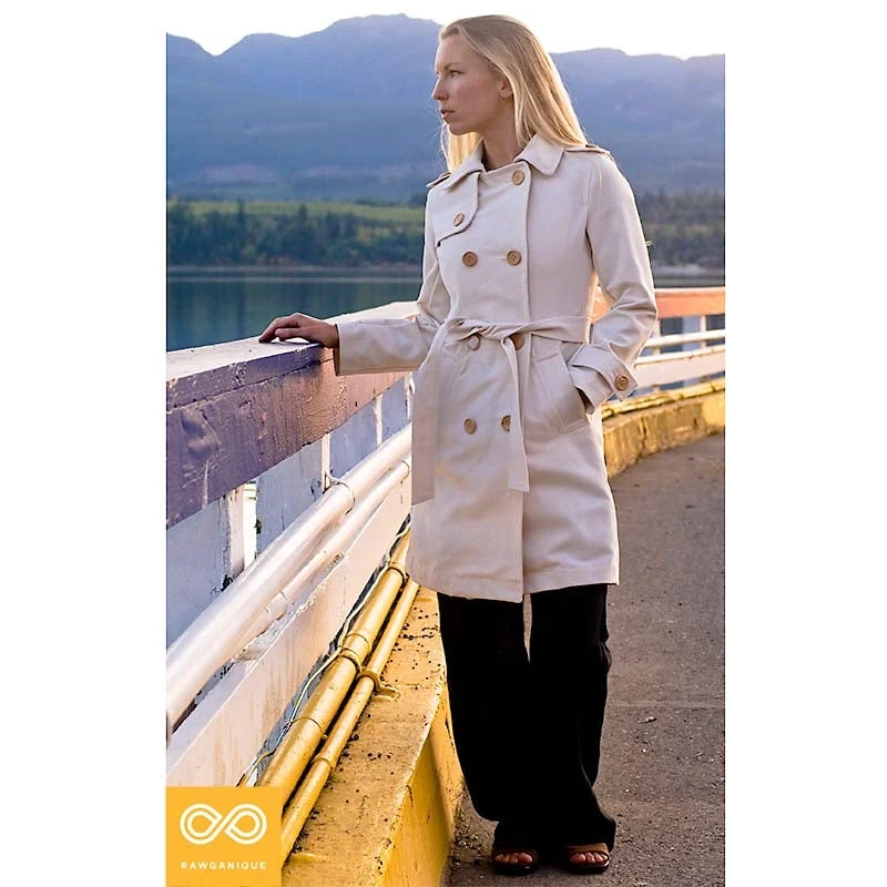 AUDREY Organic Cotton Trench Coat for Women - Eco-Friendly Warmwear & Outerwear 4 Vendor-unknown AUDREY Organic Cotton Trench Coat