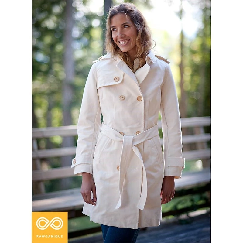 AUDREY Organic Cotton Trench Coat for Women - Eco-Friendly Warmwear & Outerwear 5 Vendor-unknown AUDREY Organic Cotton Trench Coat