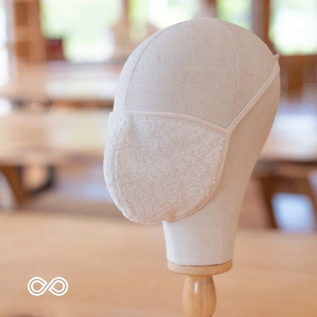 HANDEL 2-Layer Organic Hemp Terry & Cotton Jersey Elastic-Free Face Mask - Breathable & Comfortable PPE 4 Vendor-unknown Face Coverings HANDEL 2-Layer Elastic-free 100% Organic Hemp Terry - Cotton Jersey Face Mask Mouth Mask PPE