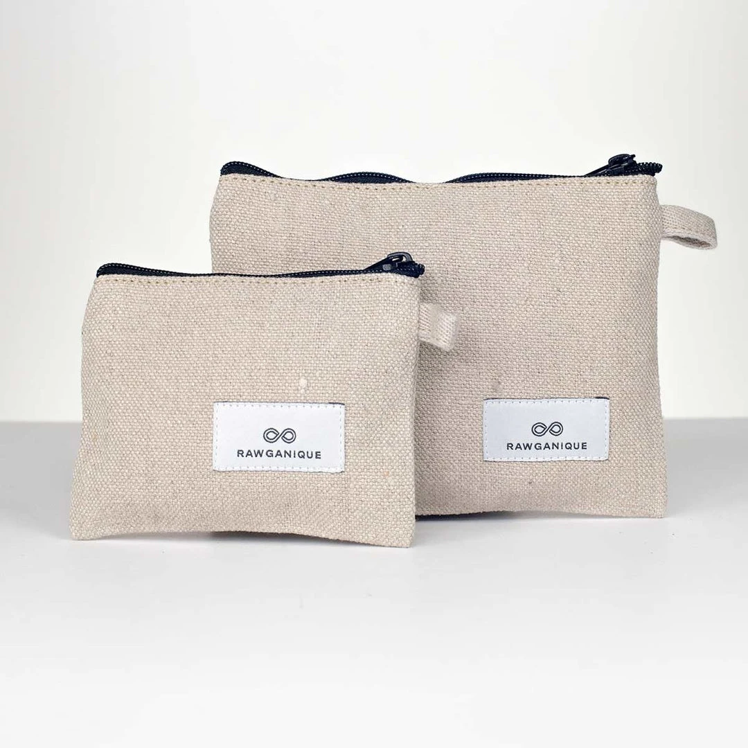 Seville Hemp Stiff Canvas Zippered Pouch Bag - Compact Phone & Passport Holder (7.4 X 5.5 Inches) 2 Vendor-unknown Seville Hemp Stiff Canvas Zippered Pouch Bag (Phone & Passport) (~7.4 X 5.5")