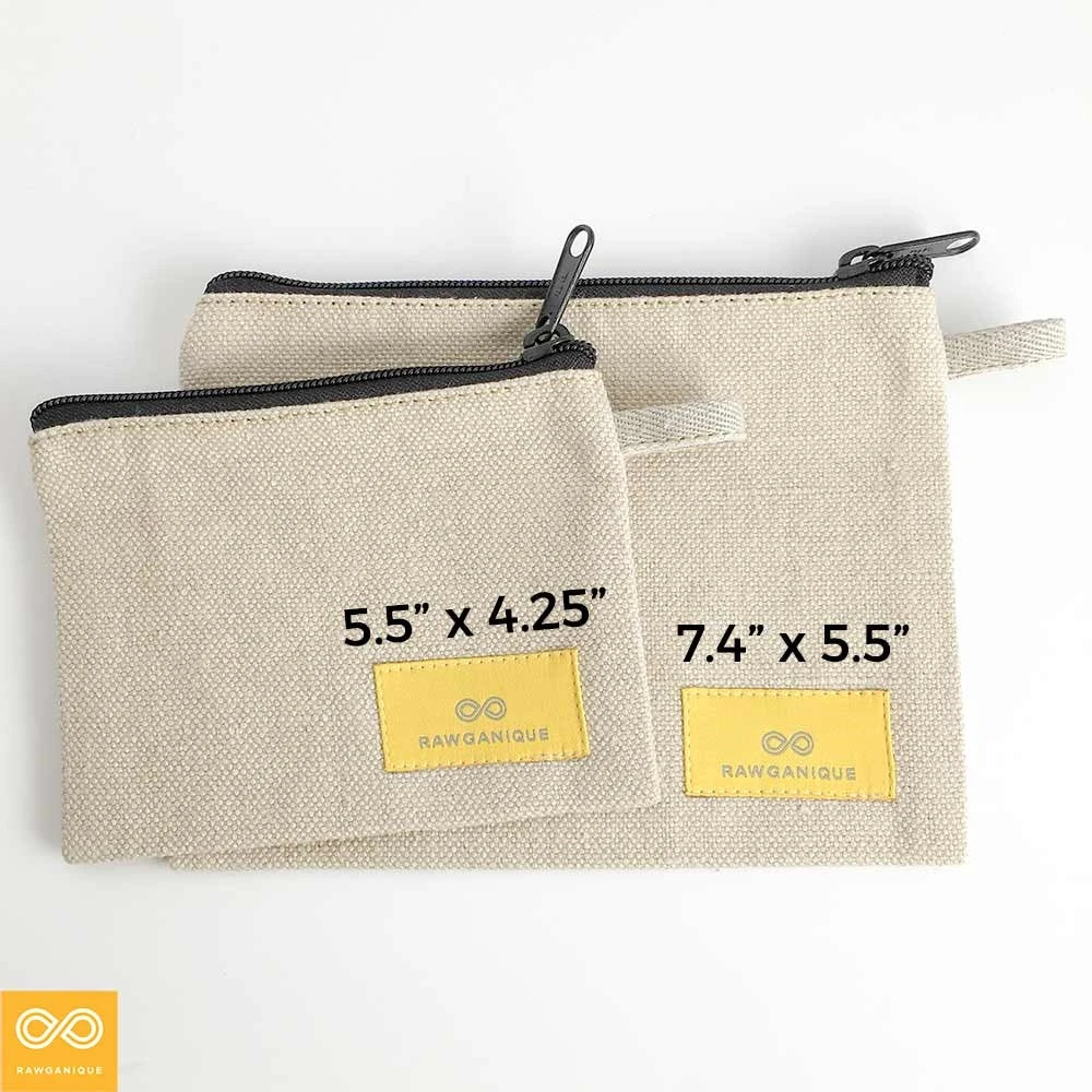 Seville Hemp Stiff Canvas Zippered Pouch Bag - Compact Phone & Passport Holder (7.4 X 5.5 Inches) 4 Vendor-unknown Seville Hemp Stiff Canvas Zippered Pouch Bag (Phone & Passport) (~7.4 X 5.5")