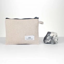 Vendor-unknown Heigl Hemp Stiff Canvas Zippered Pouch Bag (Cars, Bills, Change) (~5.5" X 4.25")