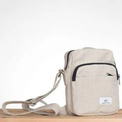 Vendor-unknown SANTA FE 100% Organic Hemp Shoulder Organizer Bag (6.5”x8.5”x3”) (Plastic-free) ShoesBags&More