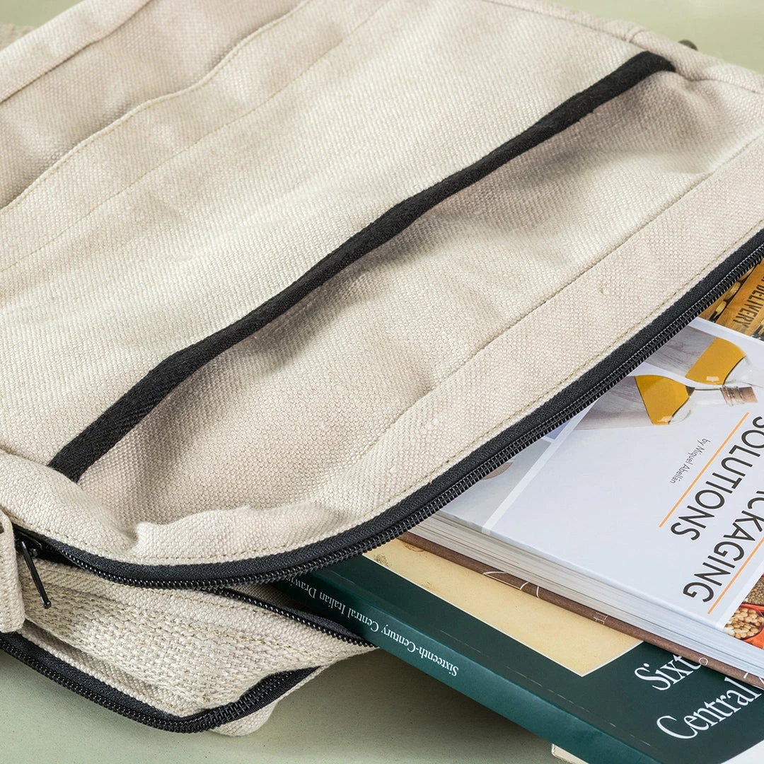 Vendor-unknown ShoesBags&More MANHATTAN 100% Organic Hemp Laptop Bag (15x11.4x4) - Eco-Friendly, Plastic-Free, Work From Home Essential 5 Vendor-unknown ShoesBags&More MANHATTAN 100% Organic Hemp Laptop Bag (15x11.4x4) (Plastic-free)