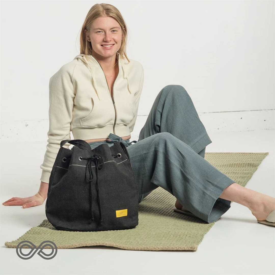 Vendor-Unknown BRUSSELS Cinch Hemp Purse - Eco-Friendly Shopper Bag for Women & Men 3 Vendor-unknown BRUSSELS Cinch Hemp Purse ShoesBags&More