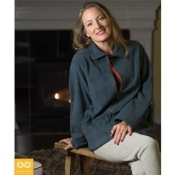 Vendor-unknown MAGIC MOUNTAIN 100% Organic Cotton Fleece Zippered Collar Jacket (Unisex) Warmwear & Outerwear