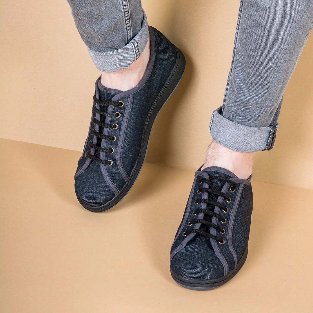 Houston Men's Organic Cotton Denim Shoes - Eco-Friendly & Stylish Footwear 4 Houston Organic Cotton Denim Shoes (Men's Sizes)
